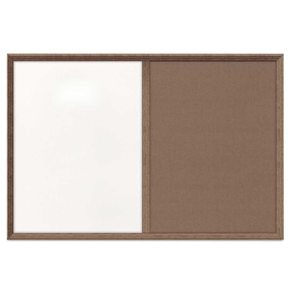 Enclosed Corkboard, 1 Door, 24"x36", 4" Fra, UV3422-SATIN-RUBBER